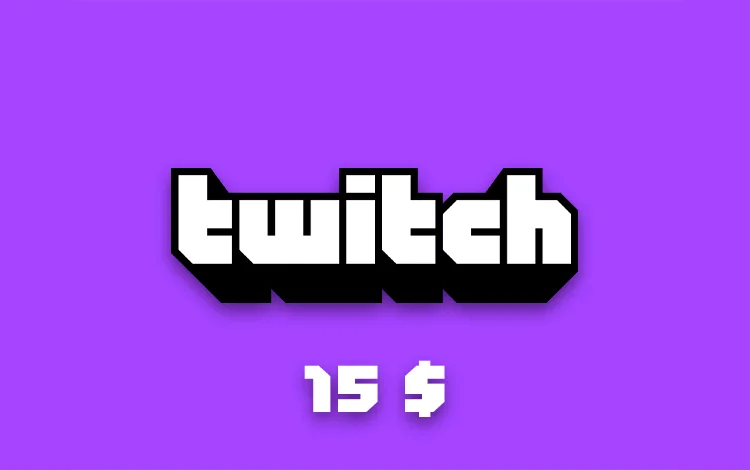 Карта оплаты Twitch 15 USD (USA)