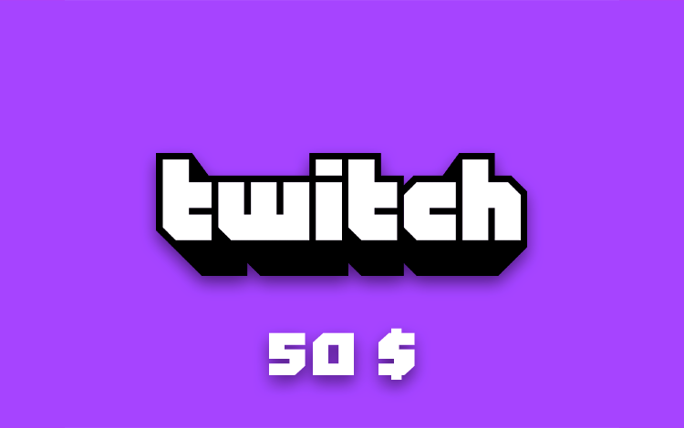 Карта оплаты Twitch 50 USD (USA)