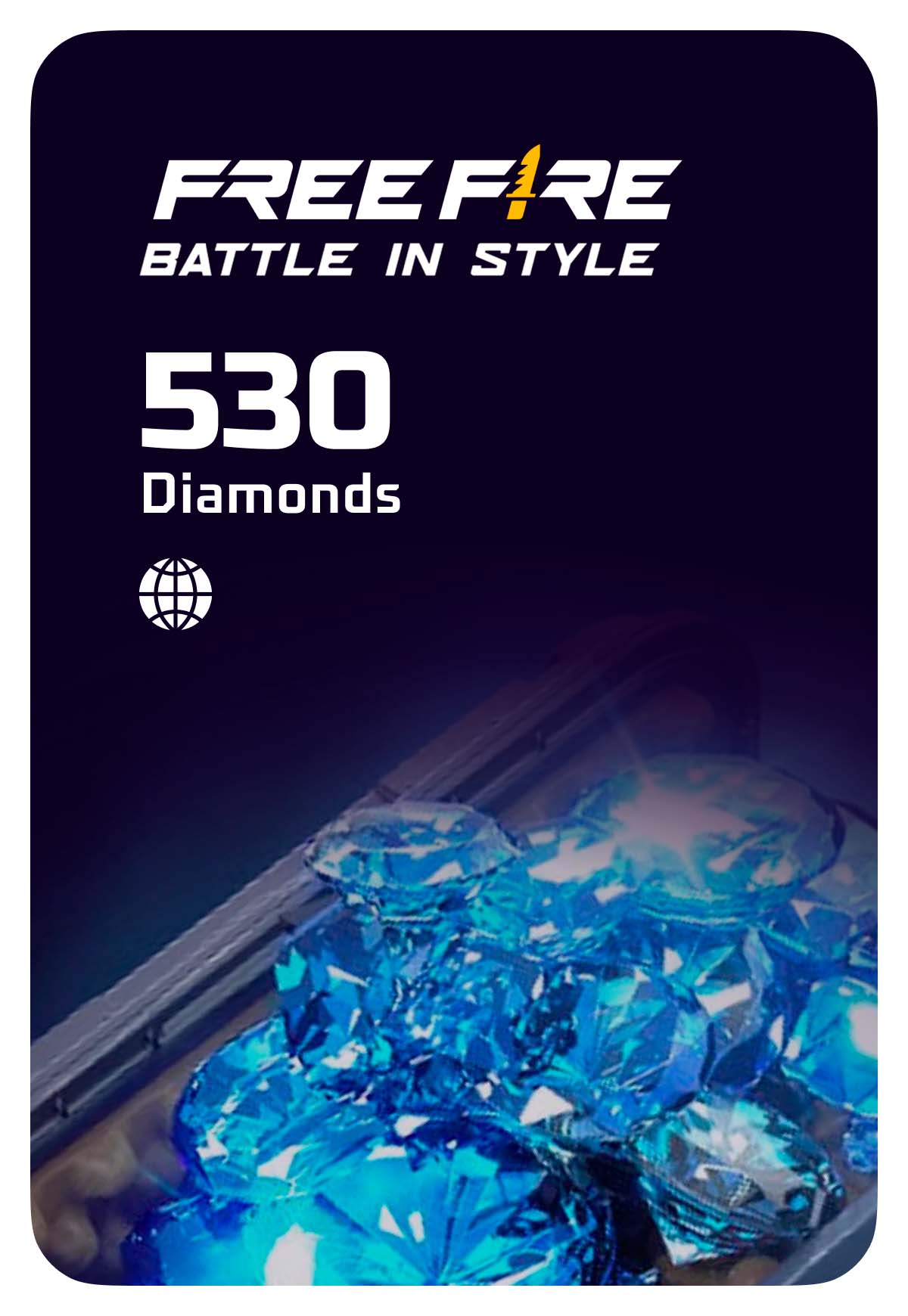 Игровая валюта Free Fire 530 Diamonds - Global
