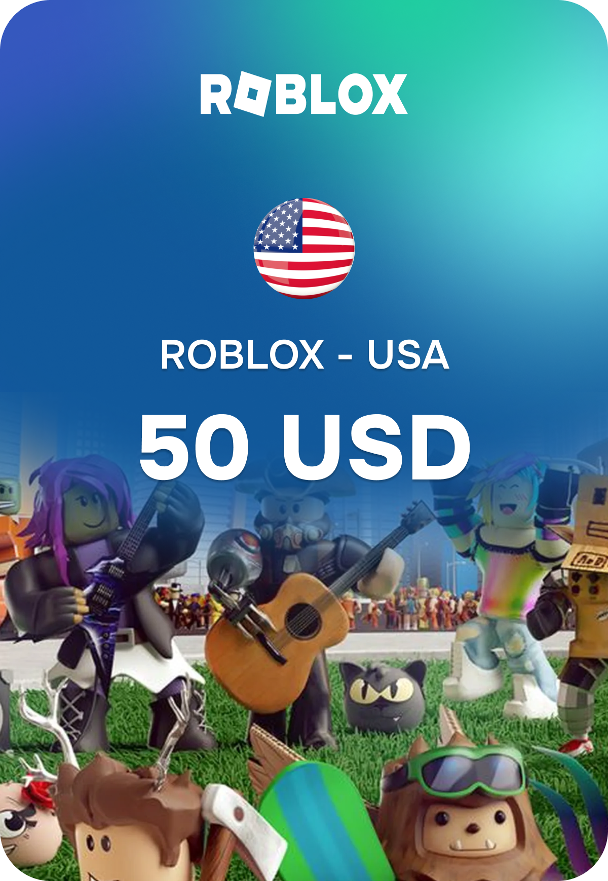 Карта пополнения Roblox - США 50 USD