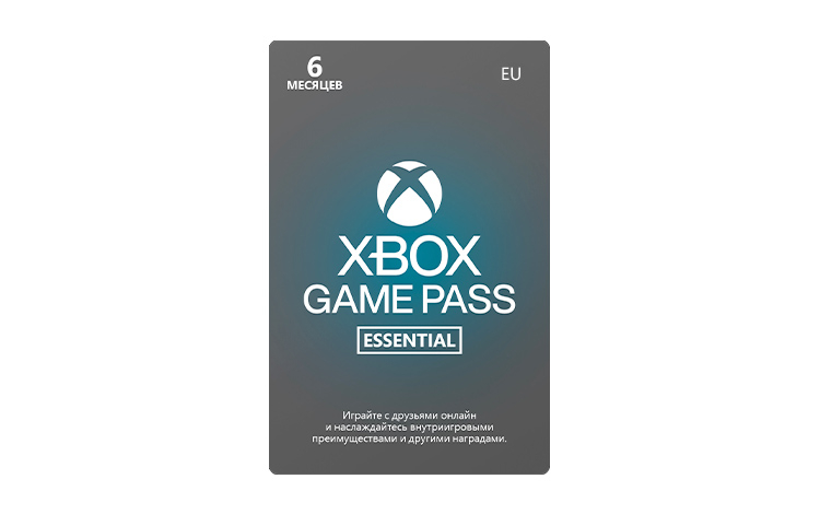Карта оплаты Xbox Game Pass Essentials на 6 месяцев (EU)