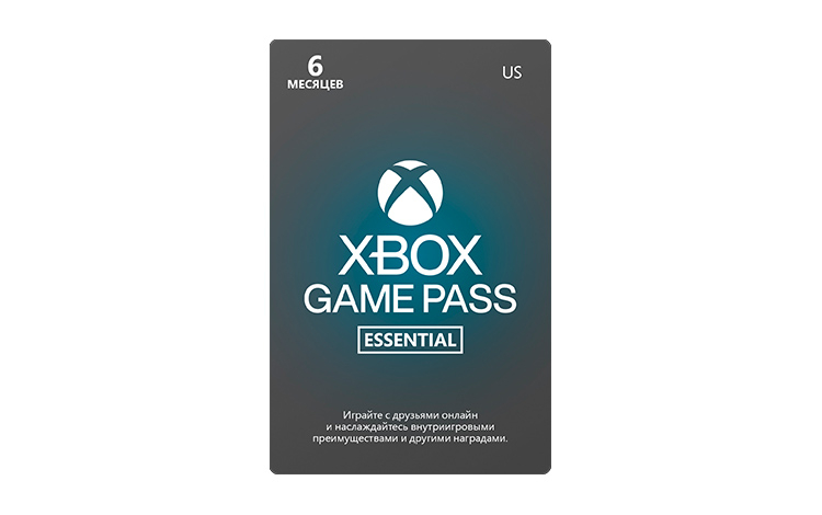 Карта оплаты Xbox Game Pass Essentials на 6 месяцев (US)