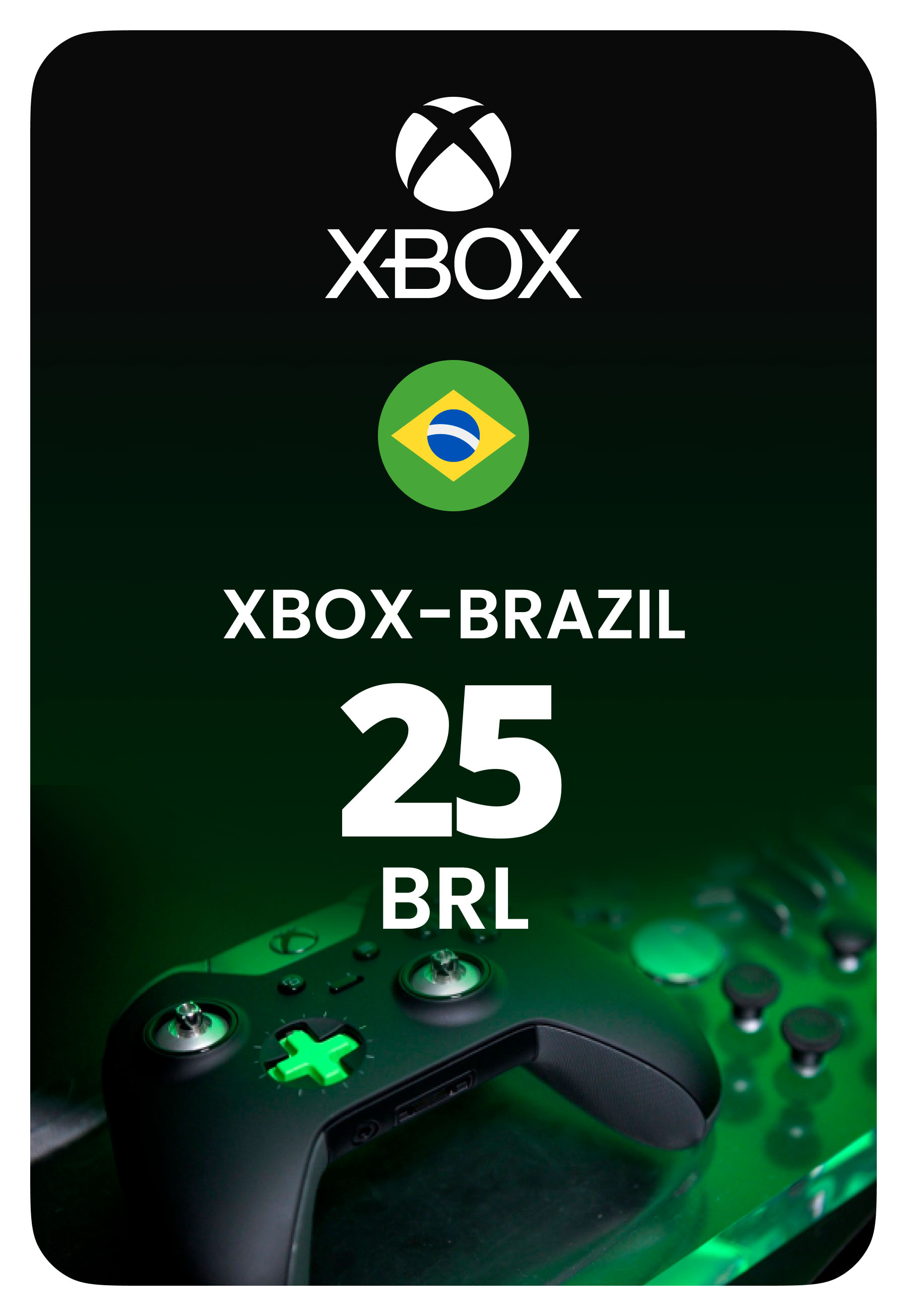 Карта пополнения Xbox - Бразилия 25 BRL