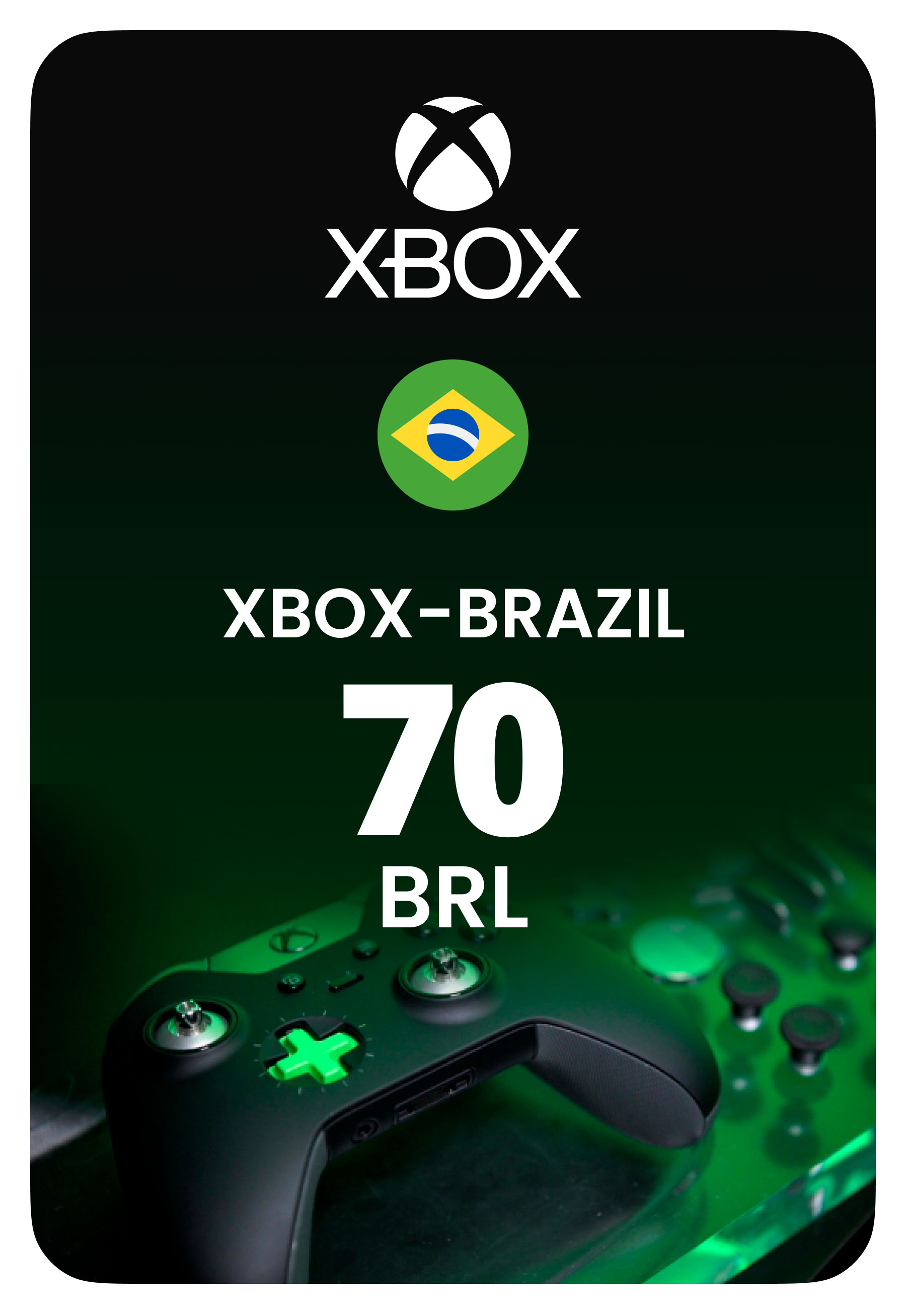 Карта пополнения Xbox - Бразилия 70 BRL