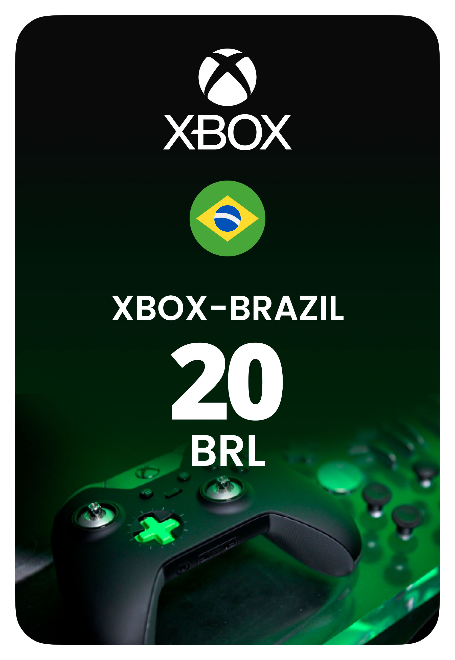 Карта пополнения Xbox - Бразилия 20 BRL